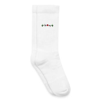 Cardio de fréquence cardiaque pour la Saxe - Chaussettes de tennis bio enfant - blanc - Droite