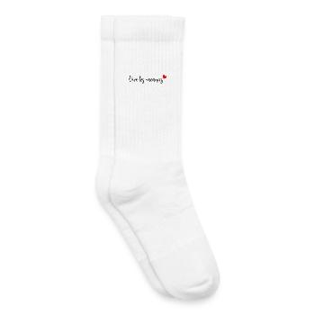 GELIEBTE. MEISTER. VIELEN DANK. DANKE HERRIN - Kinder Tennissocken - Weiß - Rechts