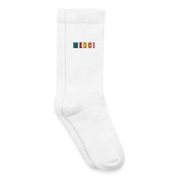 GELIEBTE. VIELEN DANK. DANKE HERRIN - Kinder Tennissocken - Weiß - Rechts