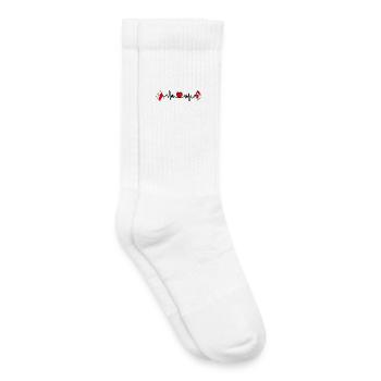 Cardio heart Flag Poland, Greater Poland - Kids Tennis Socks - white - Right