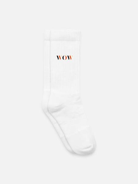 WOW dreifarbig - Kinder Tennissocken - Weiß