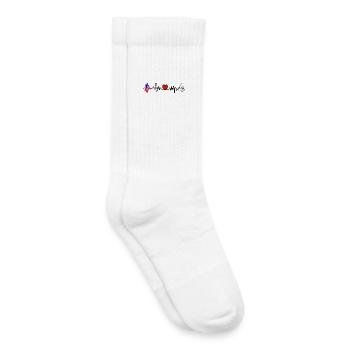Cardio-Herz mit USA-Flagge und Illinois-Flagge - Kinder Tennissocken - Weiß - Rechts