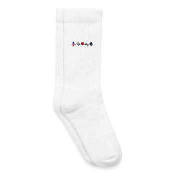 Cardio heart avec drapeau des États-Unis et drapeau de la Pennsylvanie - Chaussettes de tennis bio enfant - blanc - Droite
