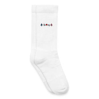 Cardio cardio d’Oslo avec drapeau de la Norvège - Chaussettes de tennis bio enfant - blanc - Droite