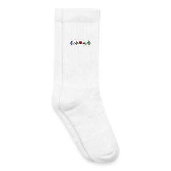 Herzfrequenz-Hotline Norrbotten & Schweden - Kinder Tennissocken - Weiß - Rechts