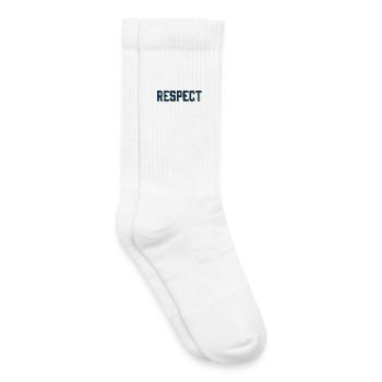Abstraktes Respekt-Design mit kräftigen Farben - Kinder Tennissocken - Weiß - Rechts