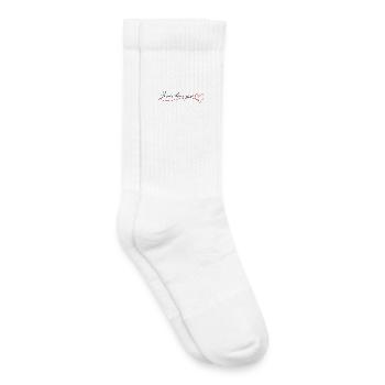 Jesus Liebt dich – Herzlinie - Kinder Tennissocken - Weiß - Rechts
