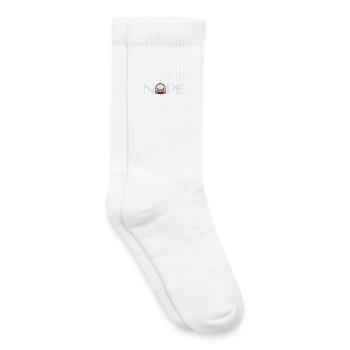 Oie Nope Majeur Méchant Insulte Canard Coquin - Chaussettes de tennis bio enfant - blanc - Droite