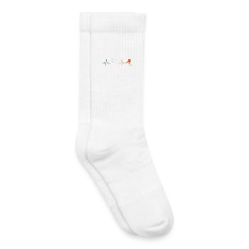 Eishockey retro herzschlag hockey eishockeyspieler - Kinder Tennissocken - Weiß - Rechts
