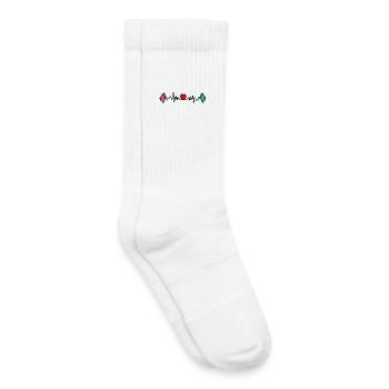 Battement de cœur du Devon & Grande-Bretagne - Chaussettes de tennis bio enfant - blanc - Droite