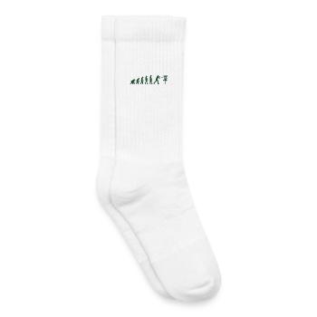 Disc Golf Evolution Lustiger Discgolfer Fliegender Disc - Kinder Tennissocken - Weiß - Rechts
