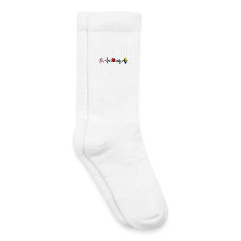 Durham & England-Flagge - Kinder Tennissocken - Weiß - Rechts