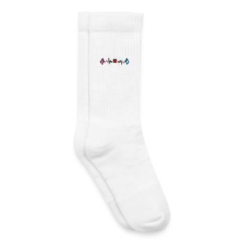 Yorkshire + Herzschlag + Flagge Großbritanniens - Kinder Tennissocken - Weiß - Rechts