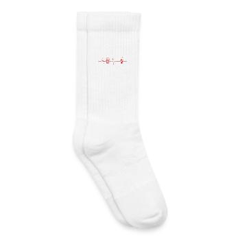 Popcorn Heartbeat - Kids Tennis Socks - white - Right
