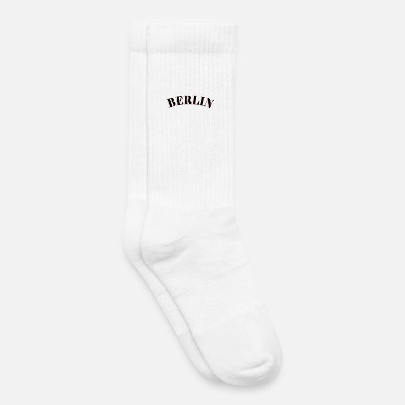 Berliner Retro - Kinder Tennissocken - Weiß