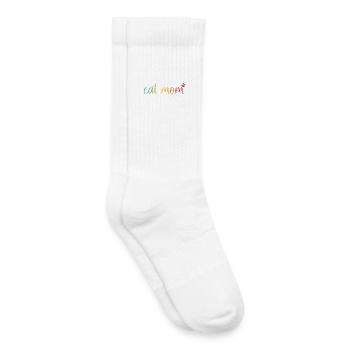 Cat Mom Regenbogen - Süßes Katzen Mama Design - Kids Tennis Socks - white - Right