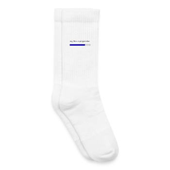 Ma vie est une barre de progression - Chaussettes de tennis bio enfant - blanc - Droite