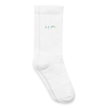 mob mobylette battement de coeur moped cyclomoteur - Chaussettes de tennis bio enfant - blanc - Droite