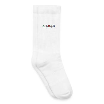 Vlieland & Friesland Heartbeat - Chaussettes de tennis bio enfant - blanc - Droite