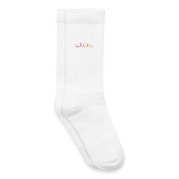 Badminton Sonnenuntergang Herzschlag Badminton - Kinder Tennissocken - Weiß - Rechts