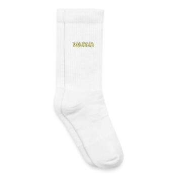 Cartoony banana typography - Kids Tennis Socks - white - Right