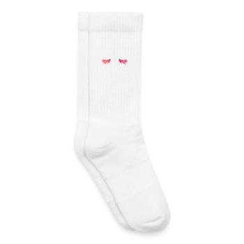 Lange schöne Wimpern - Geschenk - Kinder Tennissocken - Weiß - Rechts