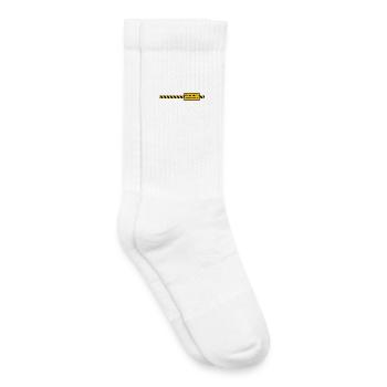 En vacances arrêts frequents Humour - Chaussettes de tennis bio enfant - blanc - Droite
