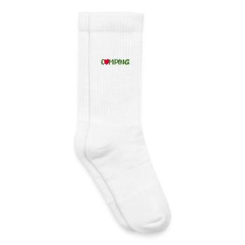 Camping Lawn Heart Caravan Van Life Motorhome Fan - Kids Tennis Socks - white - Right