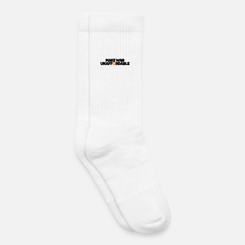 Bitcoin - Make war unaffordable - Kinder Tennissocken - Weiß