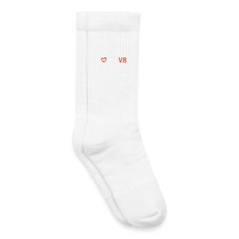 Car Love V8 - Musclecar Logo - Chaussettes de tennis bio enfant - blanc - Droite