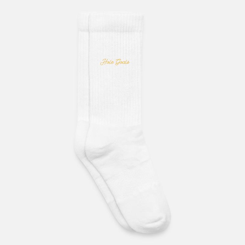 Hole Goals Golf Spruch - Kinder Tennissocken - Weiß