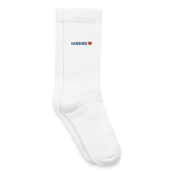 Cœur de Hambourg - Chaussettes de tennis bio enfant - blanc - Droite