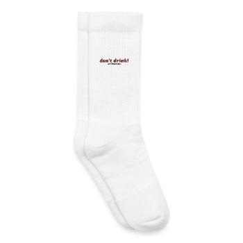 Audacieux, ne buvez pas sans moi, Typographie, Art - Chaussettes de tennis bio enfant - blanc - Droite
