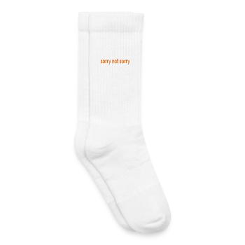 sorry not sorry - Kids Tennis Socks - white - Right