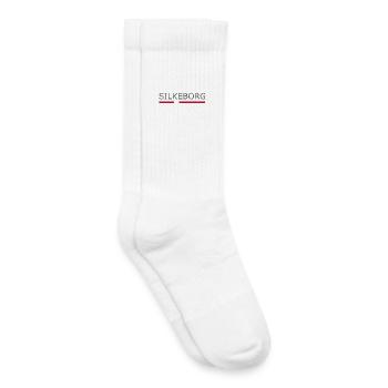 Silkeborg - Drapeau du Danemark - Dänemark - Chaussettes de tennis bio enfant - blanc - Droite