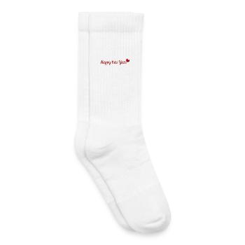HAPPY NEW YEAR. NEW YEAR'S EVE. NEW YEAR - Kids Tennis Socks - white - Right