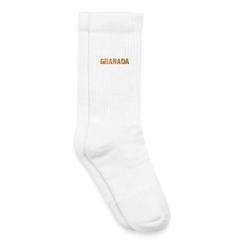 Typographie de l’architecture de Grenade - Chaussettes de tennis bio enfant - blanc - Droite