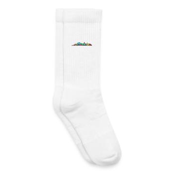 Nice City Skyline Promenade des Anglais Art - Chaussettes de tennis bio enfant - blanc - Droite
