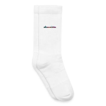Toulouse City Skyline Basilique Line Art - Kids Tennis Socks - white - Right
