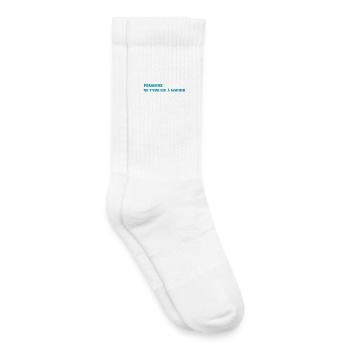 PERSONNE NE T’OBLIGE À DORMIR - Chaussettes de tennis bio enfant - blanc - Droite