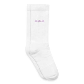 Fleur de lotus, fleur de lotus, fleur de lotus, yoga aux fleurs pastel - Chaussettes de tennis bio enfant - blanc - Droite