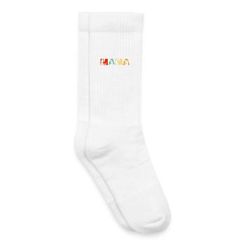 Mama Farmer Retro Vintage Silhouette Slogan - Kinder Tennissocken - Weiß - Rechts