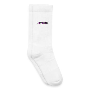 Bavarde - Chaussettes de tennis bio enfant - blanc - Droite