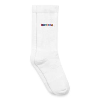 Kunterbuntes Schulkind Logo - Jetzt Schulkind - Kinder Tennissocken - Weiß - Rechts