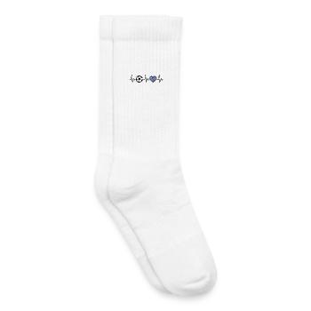 Demokratische Republik Kongo Fußball Herzschlag Ko - Kinder Tennissocken - Weiß - Rechts