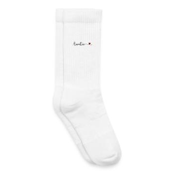 Tante Typografie mit Herz handgeschriebene Schriftart De - Kinder Tennissocken - Weiß - Rechts