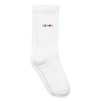 Battement de cœur au Vietnam au football Vietnam - Chaussettes de tennis bio enfant - blanc - Droite