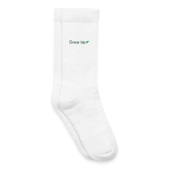 Grow up mit grünen Dreieck - Kinder Tennissocken - Weiß - Rechts