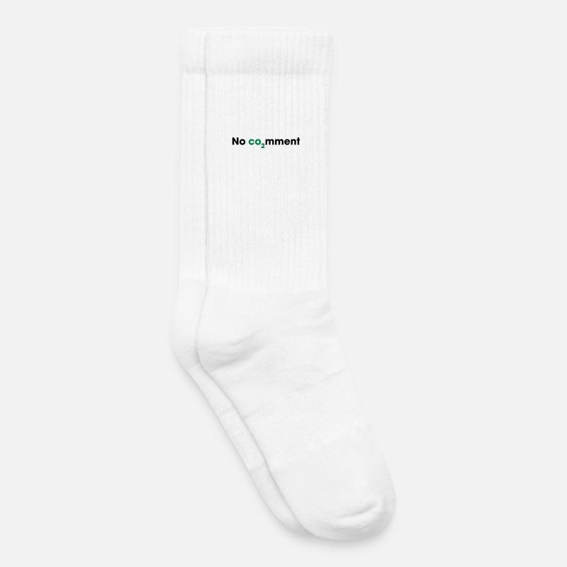 No CO2 Comment – Clean Energy Statement - Kids Tennis Socks - white