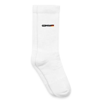 Allemagne - Chaussettes de tennis bio enfant - blanc - Droite